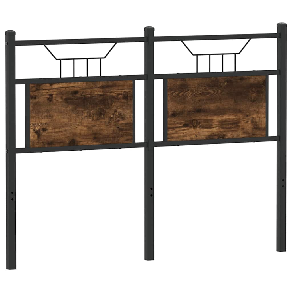Testiera di Ricambio Rovere Fumo 120 cm in Legno Multistrato e Acciaio