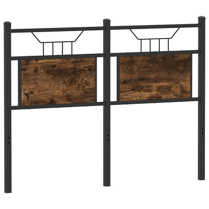 Testiera di Ricambio Rovere Fumo 120 cm in Legno Multistrato e Acciaio