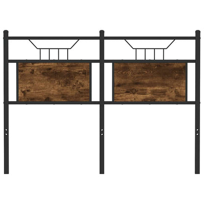 Testiera di Ricambio Rovere Fumo 120 cm in Legno Multistrato e Acciaio