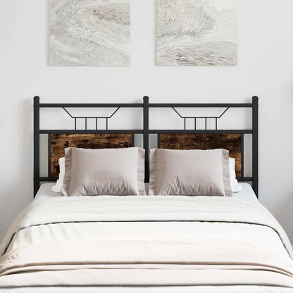 Testiera di Ricambio Rovere Fumo 120 cm in Legno Multistrato e Acciaio