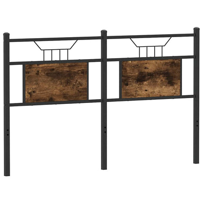 Testiera Rovere Fumo 140 cm in Legno Multistrato e Acciaio