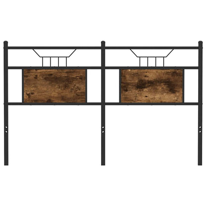 Testiera Rovere Fumo 140 cm in Legno Multistrato e Acciaio