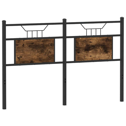 Testiera Rovere Fumo 150 cm in Legno Multistrato e Acciaio