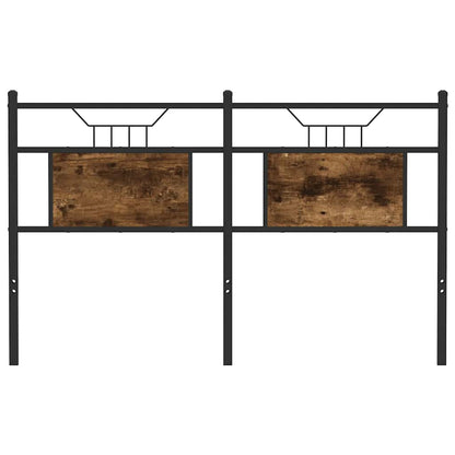Testiera Rovere Fumo 150 cm in Legno Multistrato e Acciaio