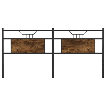 Testiera Rovere Fumo 160 cm in Legno Multistrato e Acciaio