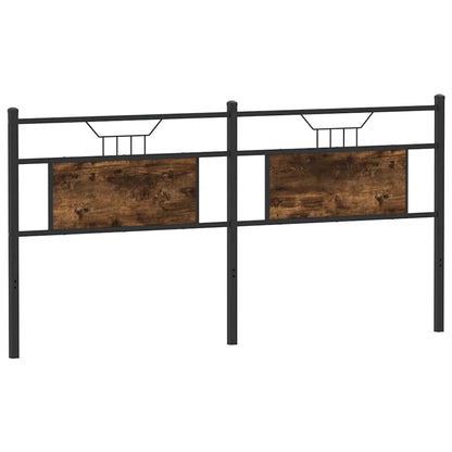 Testiera di Ricambio Rovere Fumo 180 cm in Legno Multistrato e Acciaio