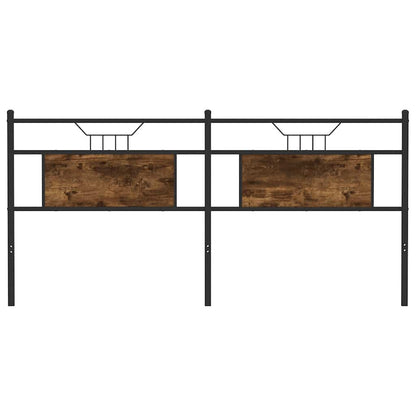 Testiera di Ricambio Rovere Fumo 180 cm in Legno Multistrato e Acciaio