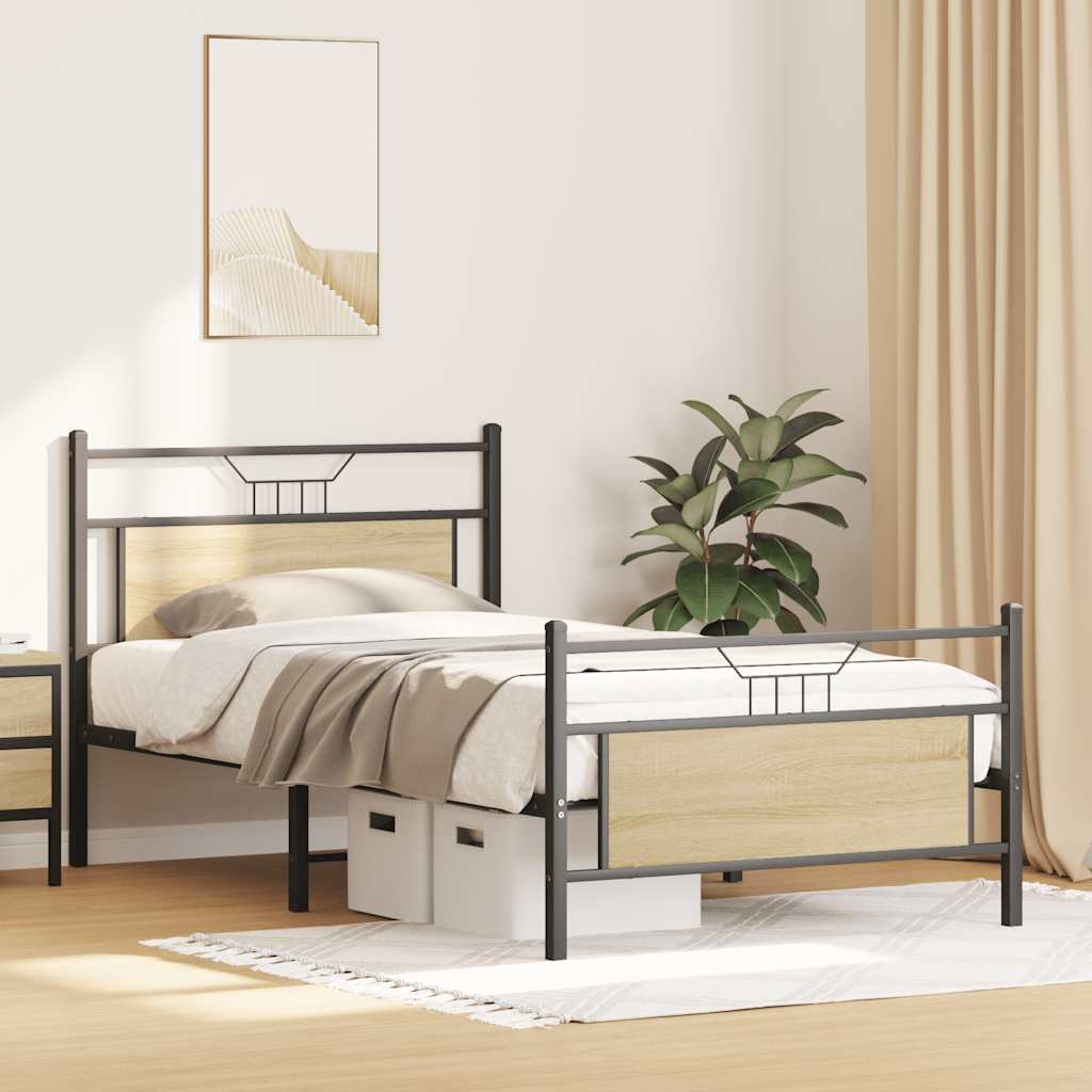 Giroletto senza Materasso Rovere Sonoma 107x203cm in Truciolato