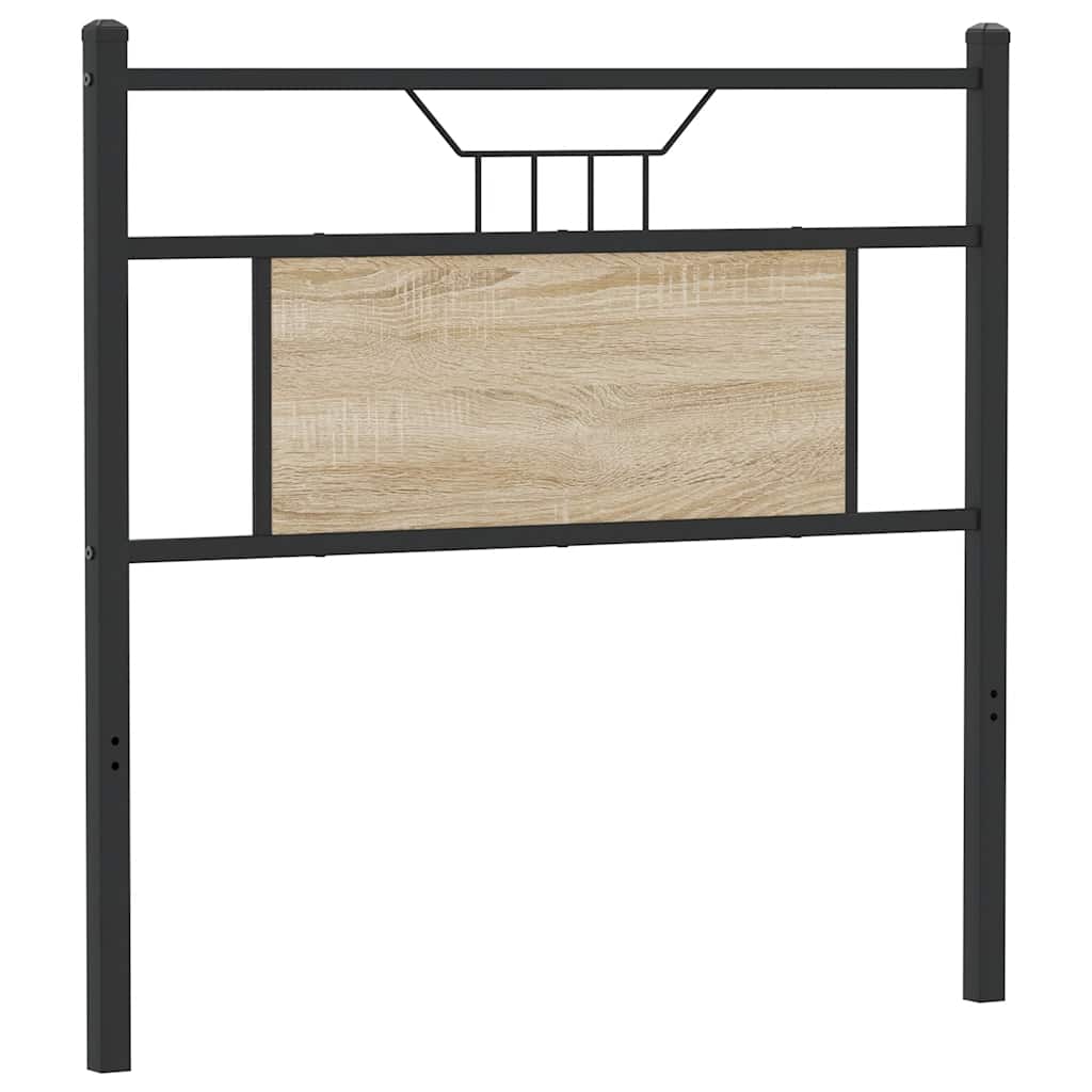 Testiera di Ricambio Rovere Sonoma 75 cm in Legno Multistrato e Acciaio