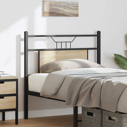 Testiera di Ricambio Rovere Sonoma 75 cm in Legno Multistrato e Acciaio