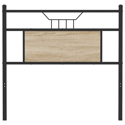 Testiera di Ricambio Rovere Sonoma 75 cm in Legno Multistrato e Acciaio
