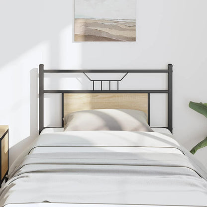 Testiera di Ricambio Rovere Sonoma 75 cm in Legno Multistrato e Acciaio