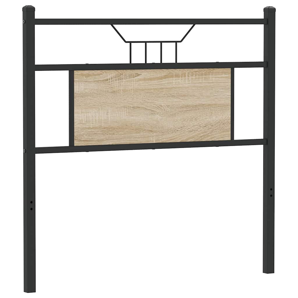 Testiera Rovere Sonoma 90 cm in Legno Multistrato e Acciaio