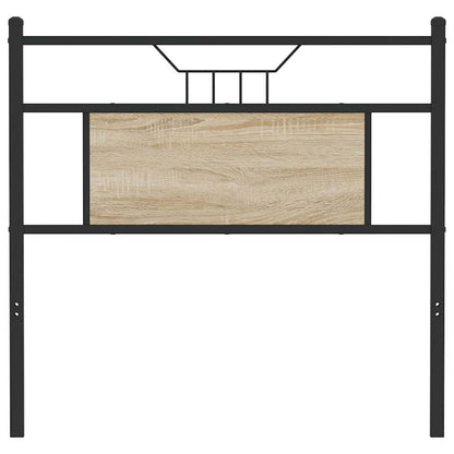 Testiera Rovere Sonoma 90 cm in Legno Multistrato e Acciaio