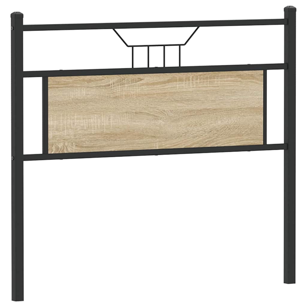 Testiera Rovere Sonoma 100 cm in Legno Multistrato e Acciaio