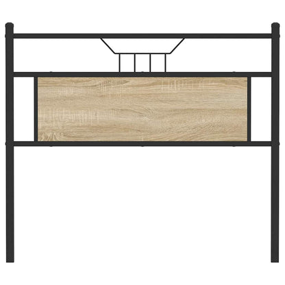 Testiera Rovere Sonoma 100 cm in Legno Multistrato e Acciaio
