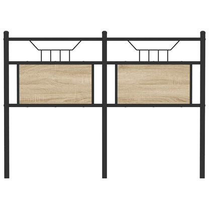 Testiera Rovere Sonoma 120 cm in Legno Multistrato e Acciaio