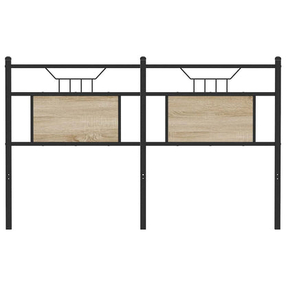 Testiera Rovere Sonoma 137 cm in Legno Multistrato e Acciaio