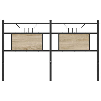 Testiera Rovere Sonoma 140 cm in Legno Multistrato e Acciaio