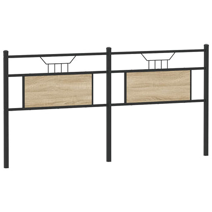 Testiera Rovere Sonoma 160 cm in Legno Multistrato e Acciaio