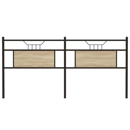 Testiera Rovere Sonoma 180 cm in Legno Multistrato e Acciaio