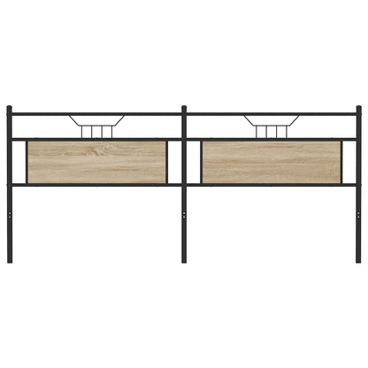 Testiera Rovere Sonoma 193 cm in Legno Multistrato e Acciaio