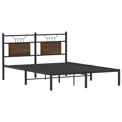 Giroletto senza Materasso Rovere Marrone 137x190 cm Truciolato