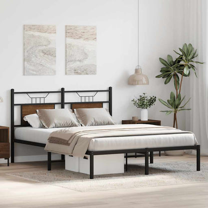 Giroletto senza Materasso Rovere Marrone 137x190 cm Truciolato