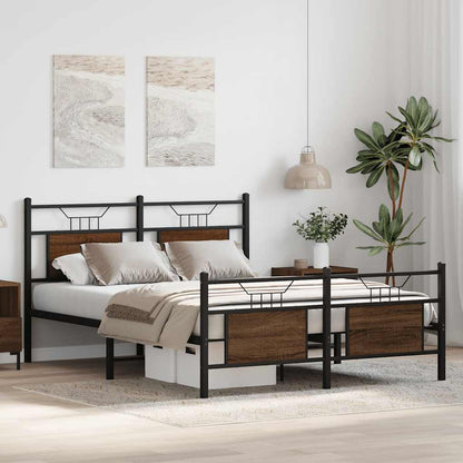Giroletto senza Materasso Rovere Marrone 137x190 cm Truciolato