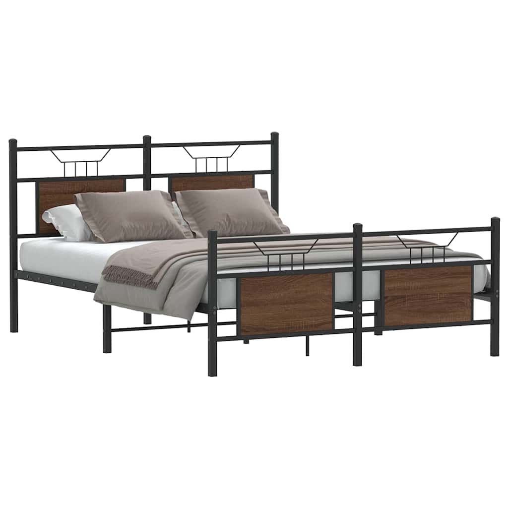 Giroletto senza Materasso Rovere Marrone 140x200 cm Truciolato