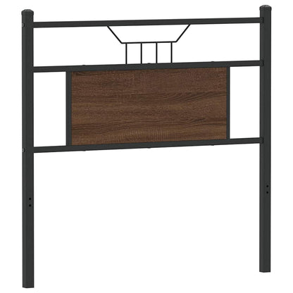 Testiera di Ricambio Rovere Marrone 80 cm in Legno Multistrato e Acciaio