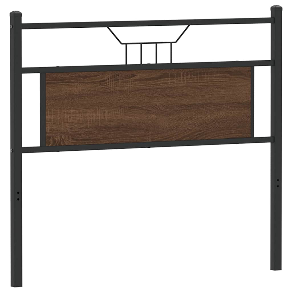 Testiera di Ricambio Rovere Marrone 100 cm in Legno Multistrato e Acciaio