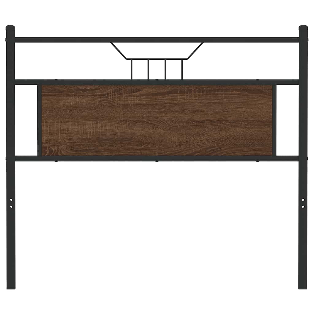Testiera di Ricambio Rovere Marrone 100 cm in Legno Multistrato e Acciaio