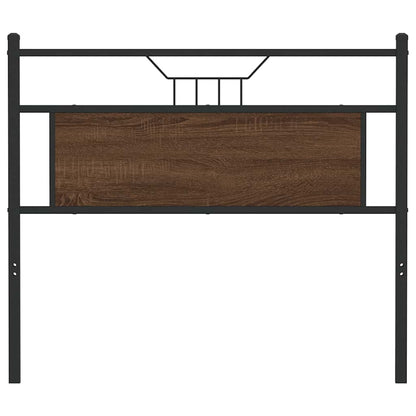 Testiera di Ricambio Rovere Marrone 100 cm in Legno Multistrato e Acciaio