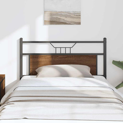 Testiera di Ricambio Rovere Marrone 100 cm in Legno Multistrato e Acciaio