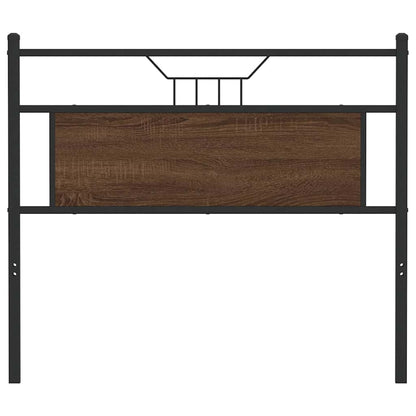 Testiera di Ricambio Rovere Marrone 107 cm in Legno Multistrato e Acciaio