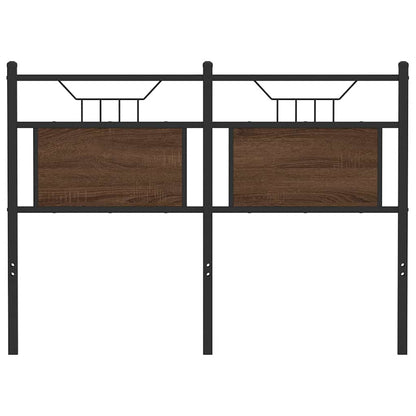 Testiera di Ricambio Rovere Marrone 120 cm in Legno Multistrato e Acciaio