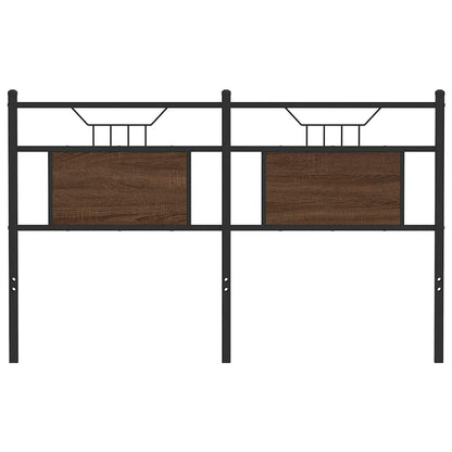 Testiera Rovere Marrone 150 cm in Legno Multistrato e Acciaio