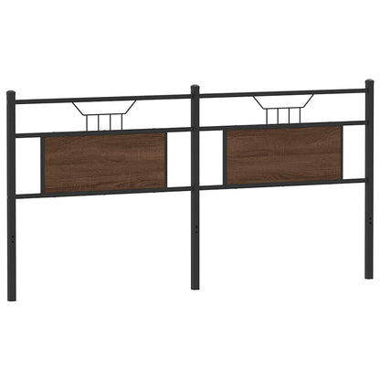 Testiera Rovere Marrone 160 cm in Legno Multistrato e Acciaio