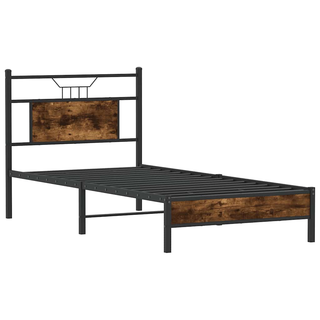 Giroletto senza Materasso Rovere Fumo 80x200 cm in Truciolato