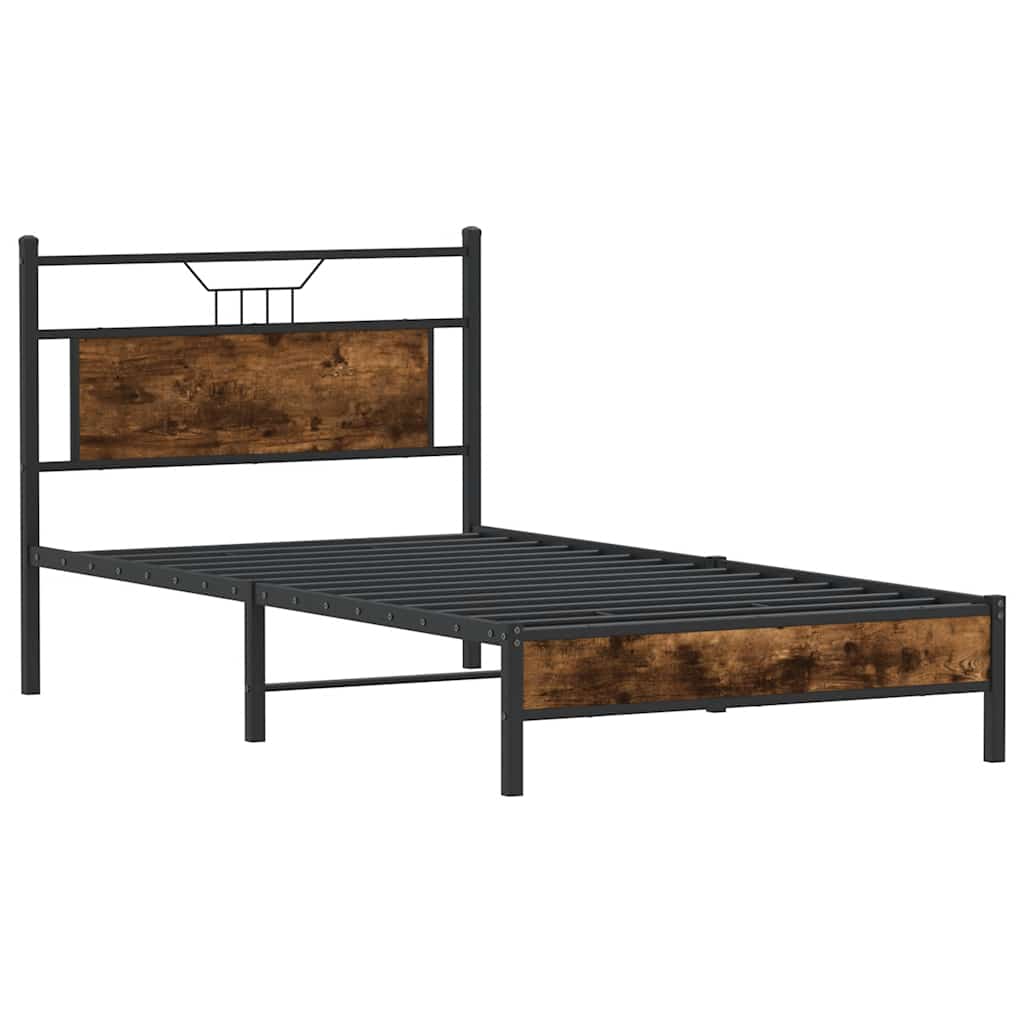 Giroletto senza Materasso Rovere Fumo 100x190 cm in Truciolato