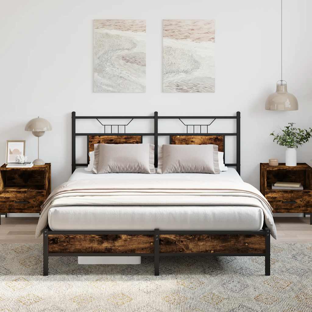 Giroletto senza Materasso Rovere Fumo 140x200 cm in Truciolato