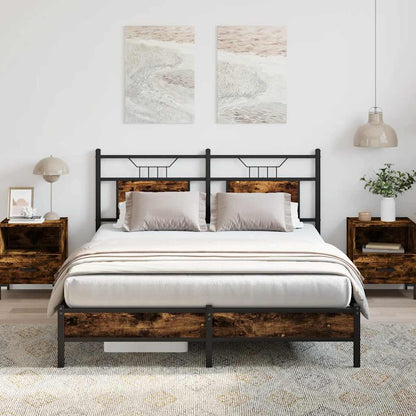 Giroletto senza Materasso Rovere Fumo 140x200 cm in Truciolato
