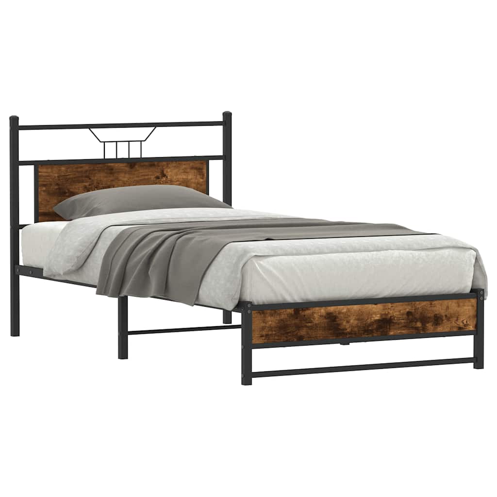 Giroletto senza Materasso Rovere Fumo 107x203 cm in Truciolato