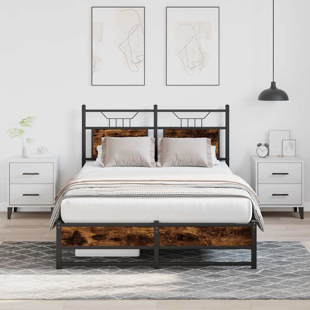 Giroletto senza Materasso Rovere Fumo 120x200 cm in Truciolato