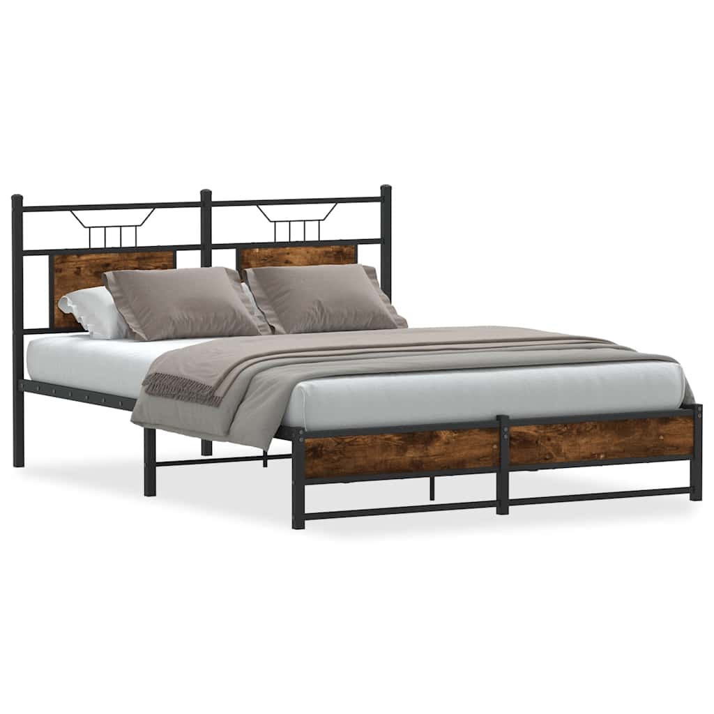 Giroletto senza Materasso Rovere Fumo 137x190 cm in Truciolato