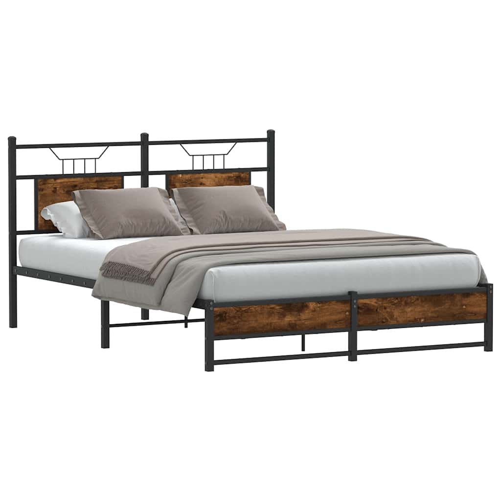 Giroletto senza Materasso Rovere Fumo 137x190 cm in Truciolato
