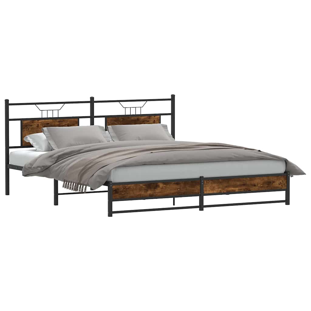 Giroletto senza Materasso Rovere Fumo 160x200 cm in Truciolato