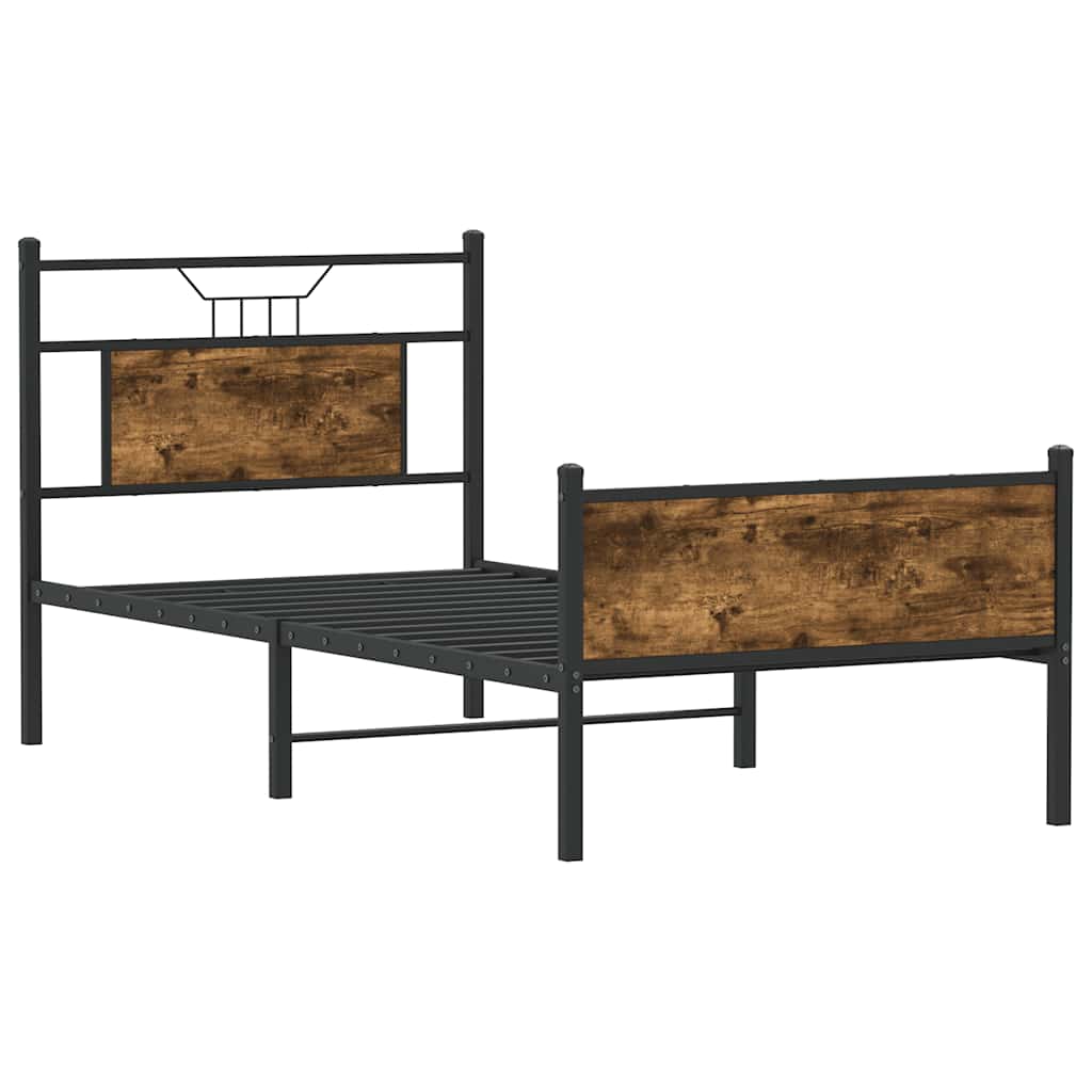 Giroletto senza Materasso Rovere Fumo 80x200 cm in Truciolato