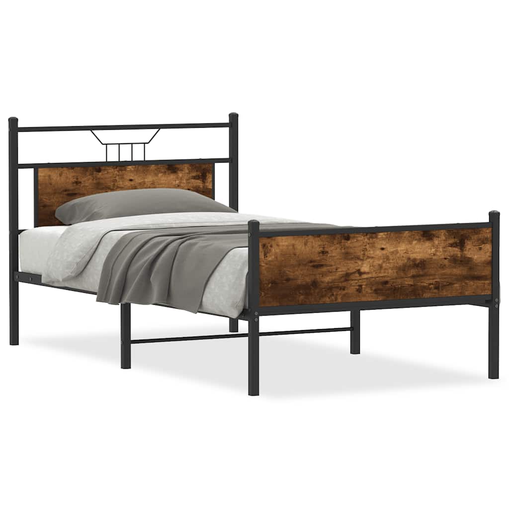 Giroletto senza Materasso Rovere Fumo 107x203 cm in Truciolato